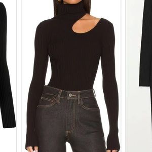 Anine Bing cut out ribbed top